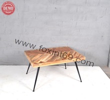 Wood Iron Side Table