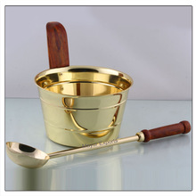 Stainless Steel Gold Plated Sauna Bucket