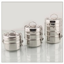 Metal Stainless Steel Tiffin, for Food, Food Container Feature : Freshness Preservation