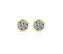 Gold Plated Amethyst Stud Earring