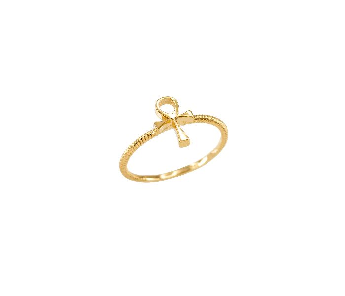 Gold Plated Cross Ring