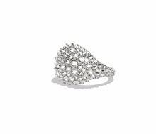 Silver Plated Micro Pave White Stone Bridal Ring