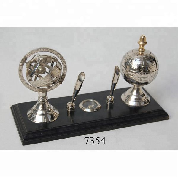 Decoration Globe And Armillary Pan Holder