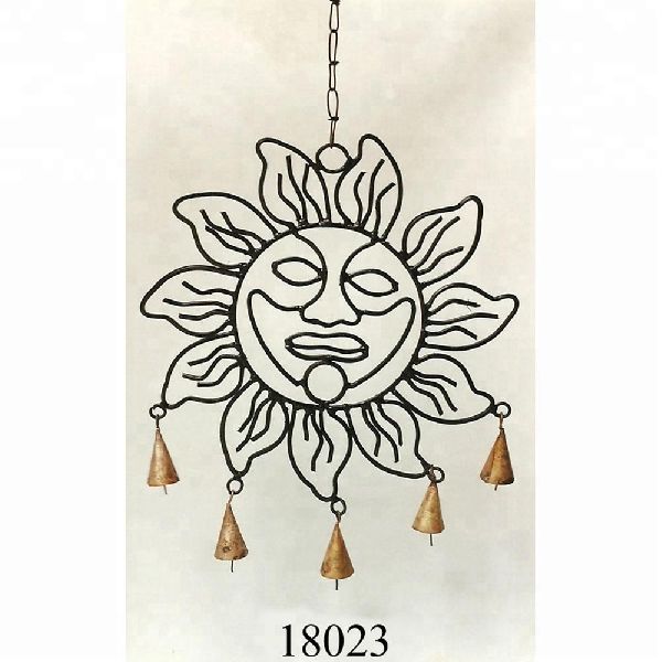 Metal Wall Hanging Sun Bell