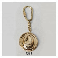 Nautical Brass Hat Keychain