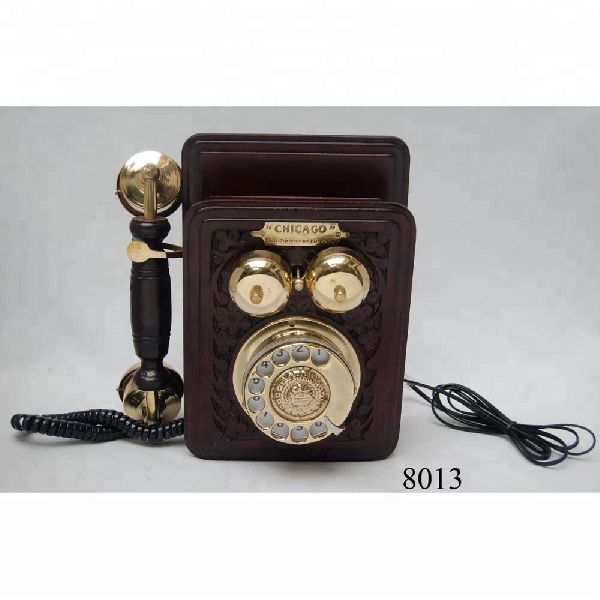 Wooden antique telephone