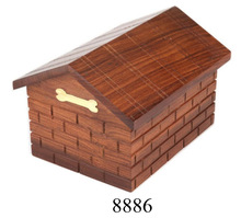 Wooden Dog Kennel Urns, for Pet, Style : American Style