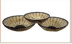 bamboo oval baskets