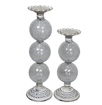 Metal Glass Candle Holders