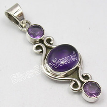 Amethyst gemstone partywear charm dangling pendant