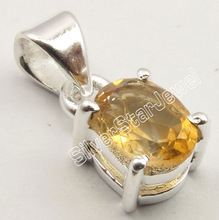 Silver Star Citrine Pendant, Occasion : Wedding