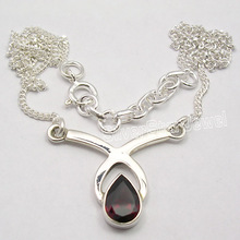 garnet gemstone handmade necklace