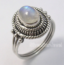 Silver star rainbow moonstone ladies' ring, Occasion : Anniversary, Engagement, Gift, Party, Wedding