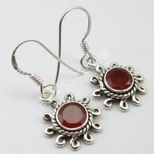 ROUND CUT CARNELIAN TRADITIONAL INEXPENSIVE Earrings, Occasion : Anniversary, Engagement, Gift, Party
