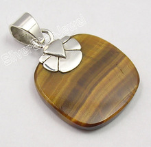 Silver Star TIGER'S EYE pendant, Occasion : Gift