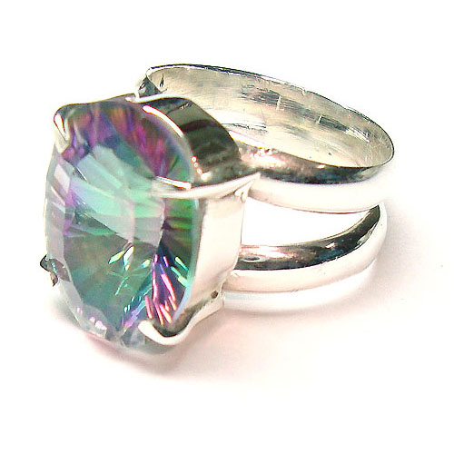 Sukhmani Mystic Topaz Ring, Occasion : Anniversary, Engagement, Gift, Party, Wedding