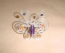 ALUMINIUM BUTTERFLY WIRE NAPKIN RING, Feature : Stocked