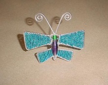 Blue butterfly wire napkin ring, Feature : Stocked