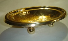 Metal Oval Hammered Soap Dish