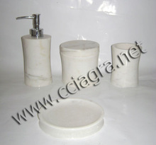 White marble bath amenitie