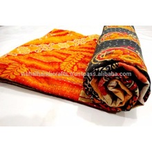 100% Cotton hand crafted Kantha Quilt, Technics : Handmade