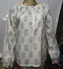 Hand block printed Indian cotton Tunic, Feature : Eco-Friendly, Quick Dry