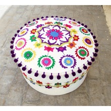 Hand Embroidery Cotton Pouf