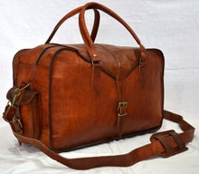 Handmade Leather Luggage Travel Bag, Gender : Unisex