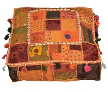 vintage fabric ottomans cushion