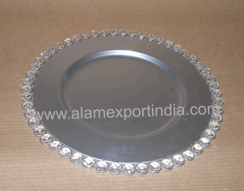 Diamond Charger Plate, Size : 33 Cm