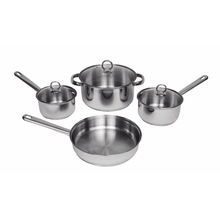 VIANA Metal Stainless Steel Belly Shape Cookware Sets