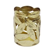 Brass Leaf Design Votive