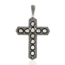 Gemco Designs Diamond Cross Pendant Handmade, Gender : Children's, Men's, Unisex, Women's