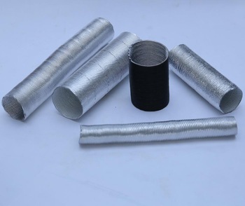 Corrugated Heat Protection Flexible Thermal Sleeves, Color : silver