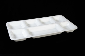 Acrylic 7 Compartment Divided Plate
