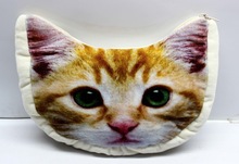 CAT Face Art Cotton Zipper Pouch