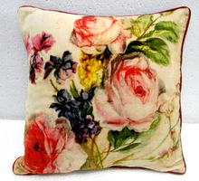 Square Colourful Bright Flower Cushion Cover, for Car, Chair, Decorative, Seat, Size : 35x50 cms