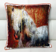HORSE Art Image Printed Cushion Cover