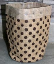 Printed Jute Fabric Planter Holder, Size : 12' Dia