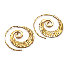  Brass bohemian earrings