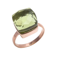 Green amethyst Quartz ring