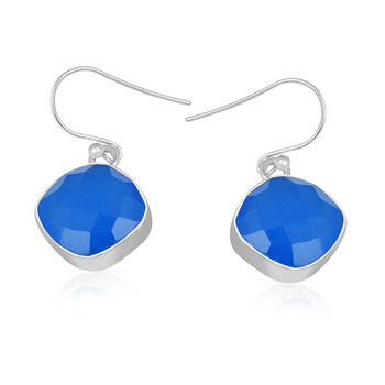 Blue Chalcedony Gemstone Earring