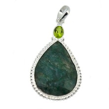 Emerald Gemstone Colored Fashion Pendant