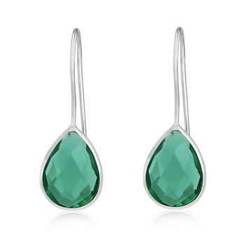 Green Quartz Gemstone Earrings