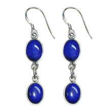 Lapis Lazuli Gemstone Silver Earrings, Occasion : Anniversary, Engagement, Gift, Party, Wedding