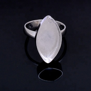 Marquise Shape Sterling Silver Blank Ring