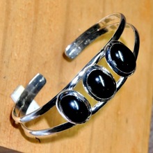  personality import silver bangle, Main Stone : Black Onyx