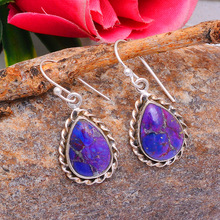 Well Formed Purple Copper earring, Style : Stylish