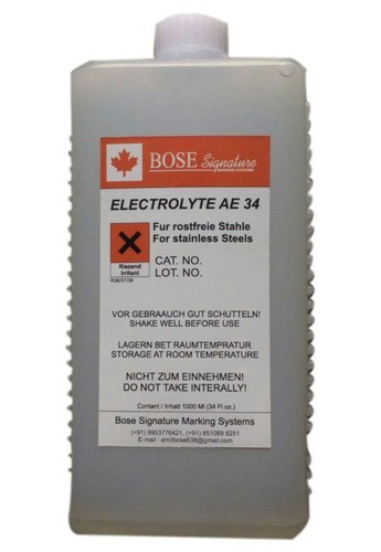 Electrolyte AE34 Fluid for Metal Marking and Etching