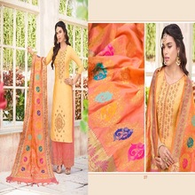 KRIVI DESIGNER Pure Musline Silk palazzo Party Wear Suits, Work : Embroidery Work